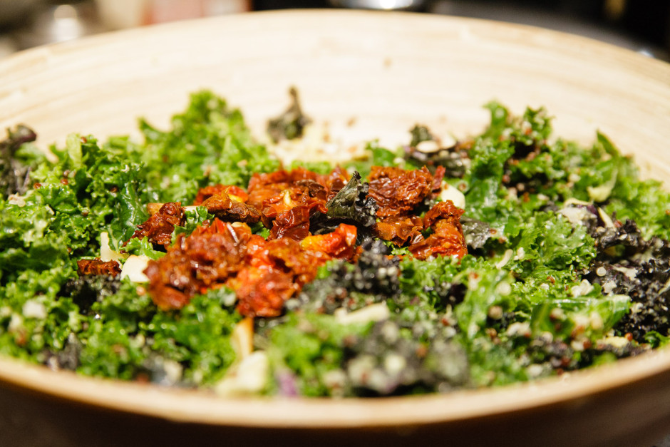 Savory Vegan Kale Salad by The Healthful Model