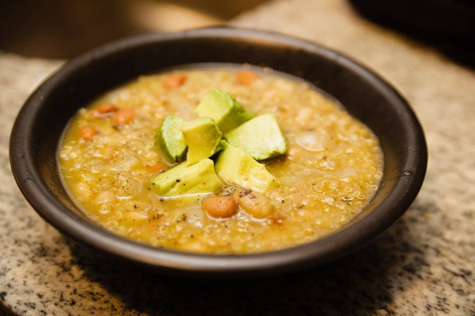 Hearty Quinoa Chili Verde, Vegan and Gluten Free