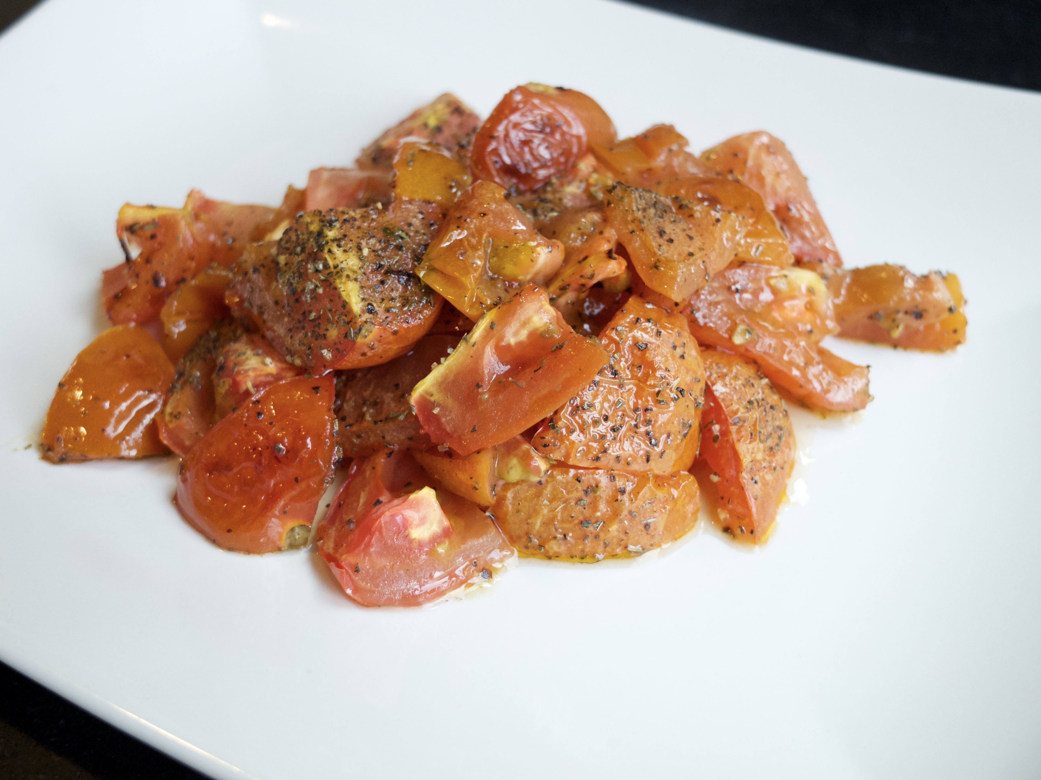 Oven roasted roma tomatoes