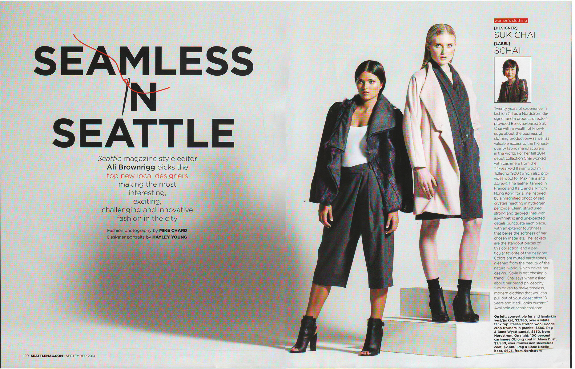 Seattle Fashion Model - Seattle Magazine - Seamless in Seattle editorial - Hannah Larson, The Healthful Model