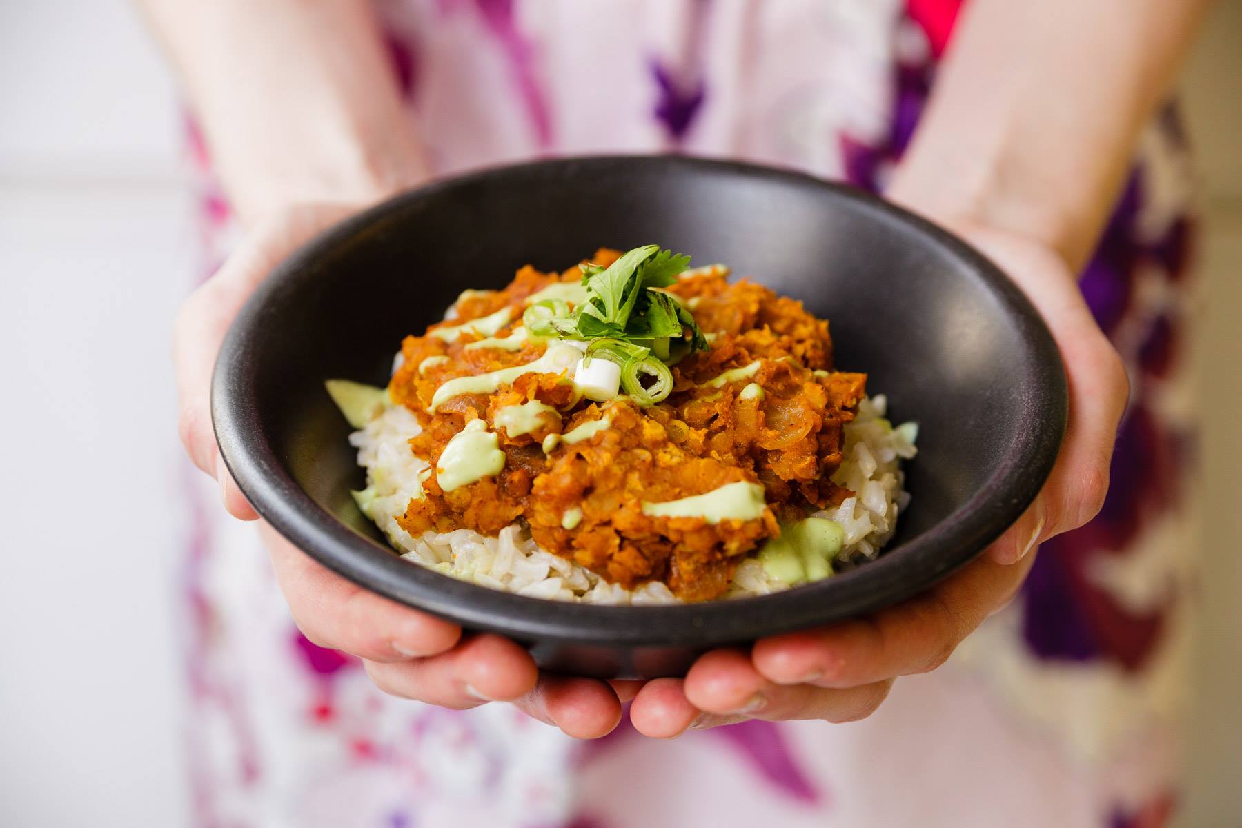 Spicy Mexican Lentils with Creamy Avocado Aioli