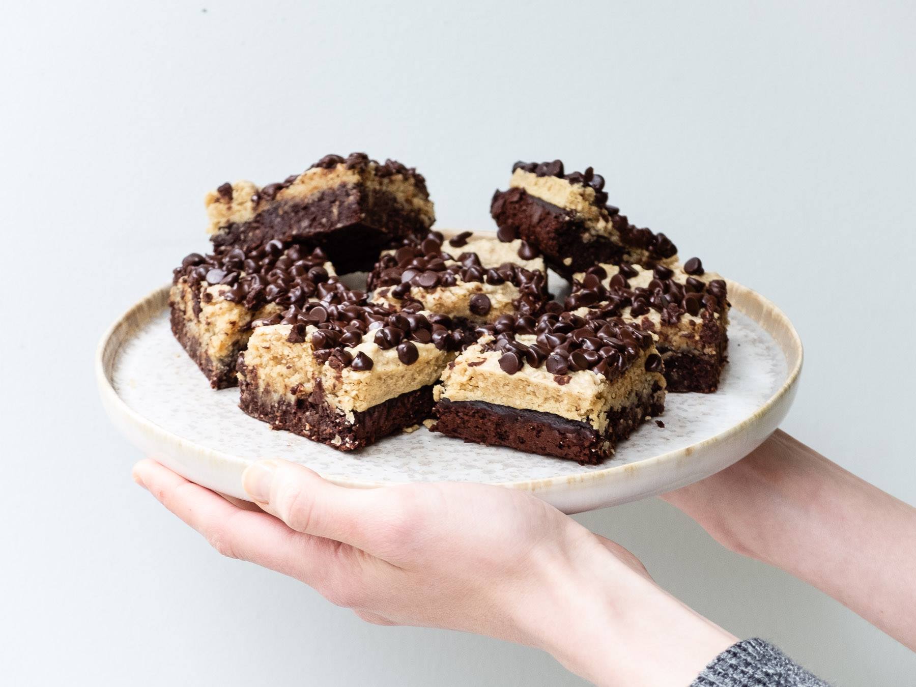 Chocolate Chip Cookie Dough Brownie Bars